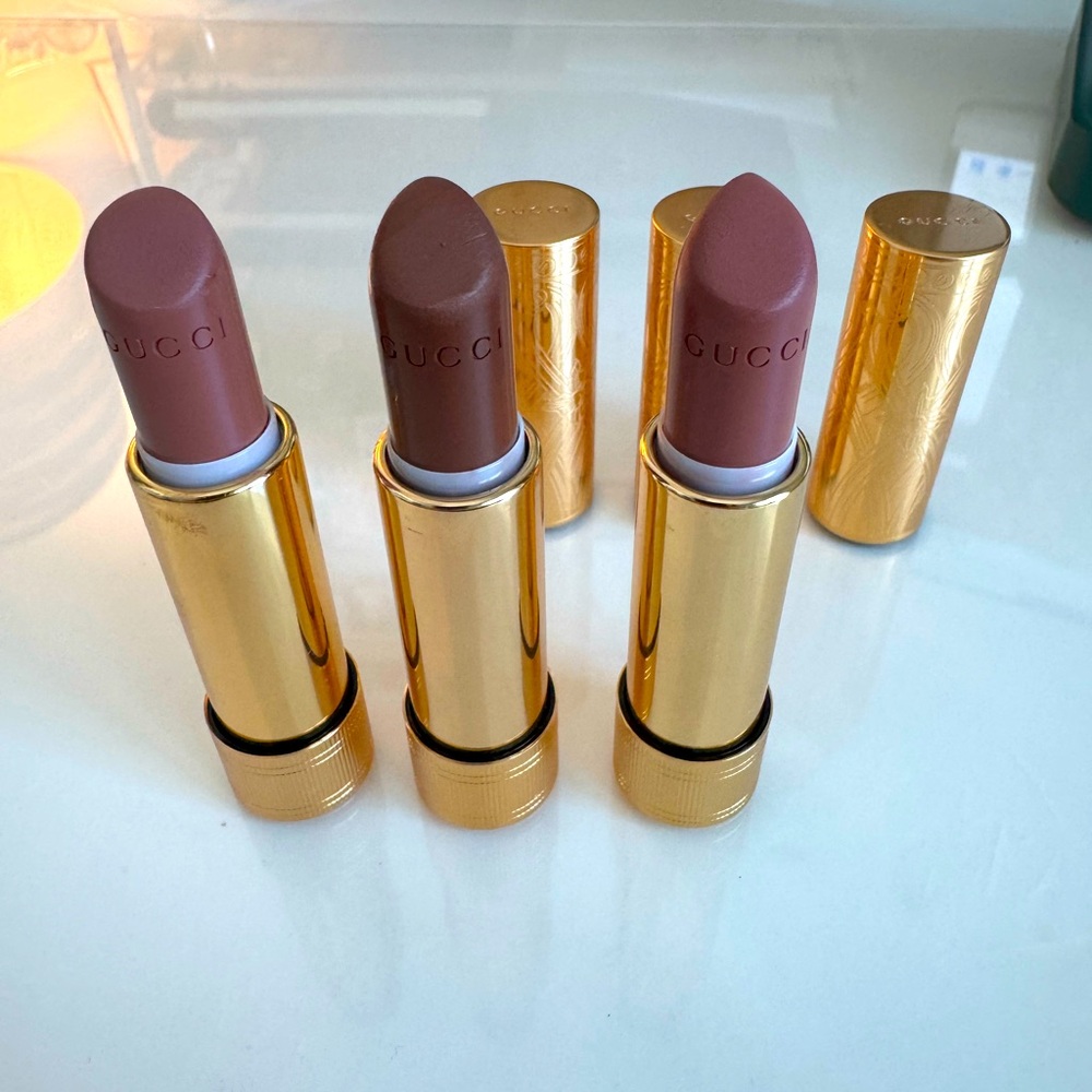 Set of 3 - Gucci Long Lasting Satin Lipstick